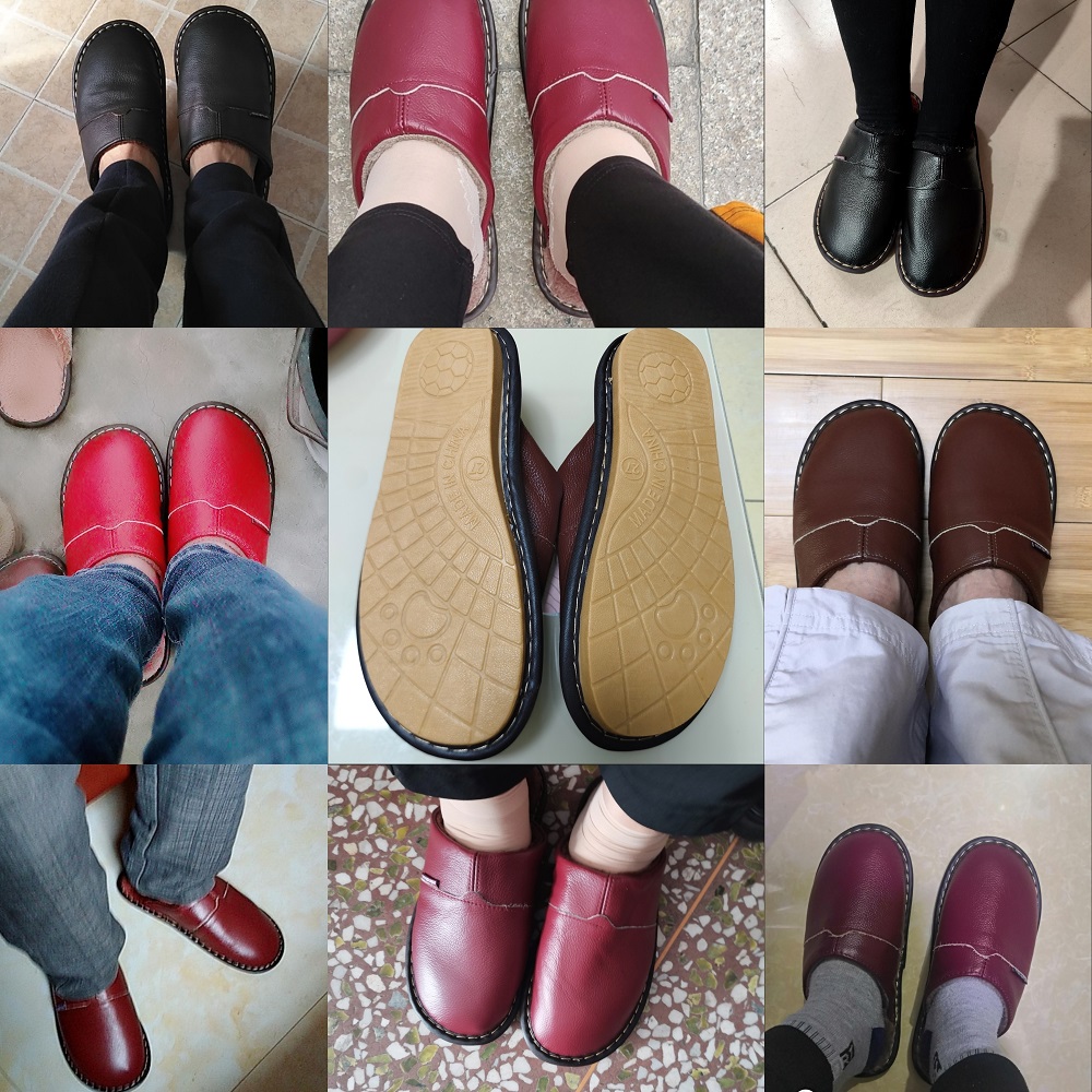 Brand Home Leather Slippers Me - Flip Flop Leather Men ulasan dan harga