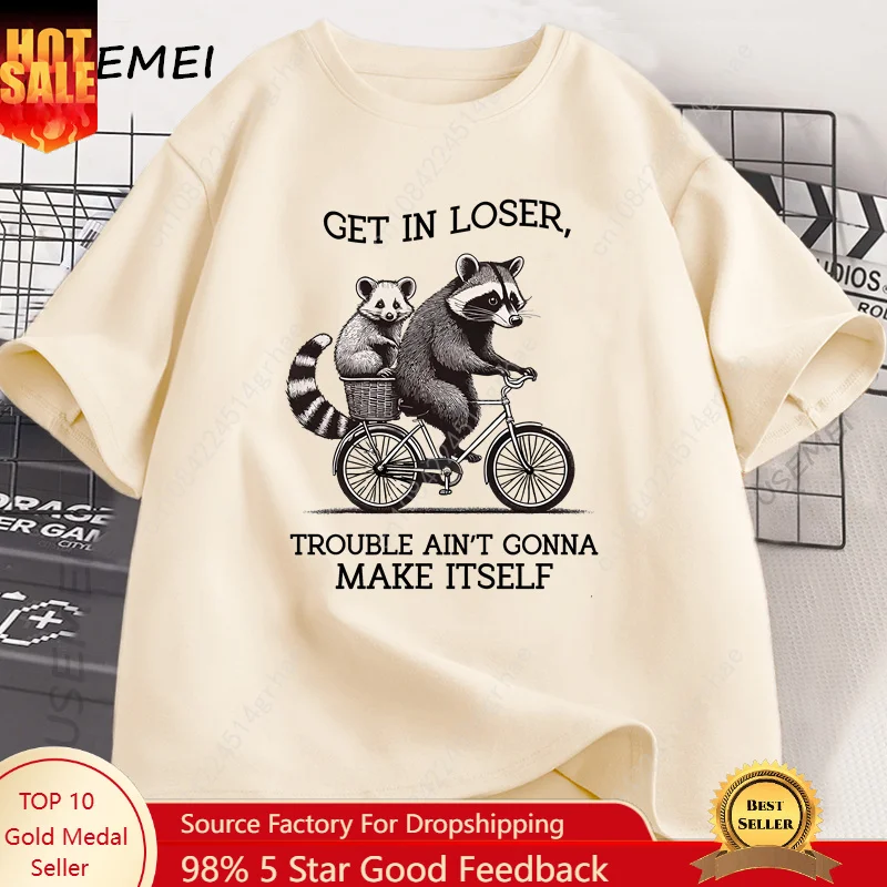 Get in Loser T Shirt Funny Rac - Tee Graphic Print ulasan dan harga