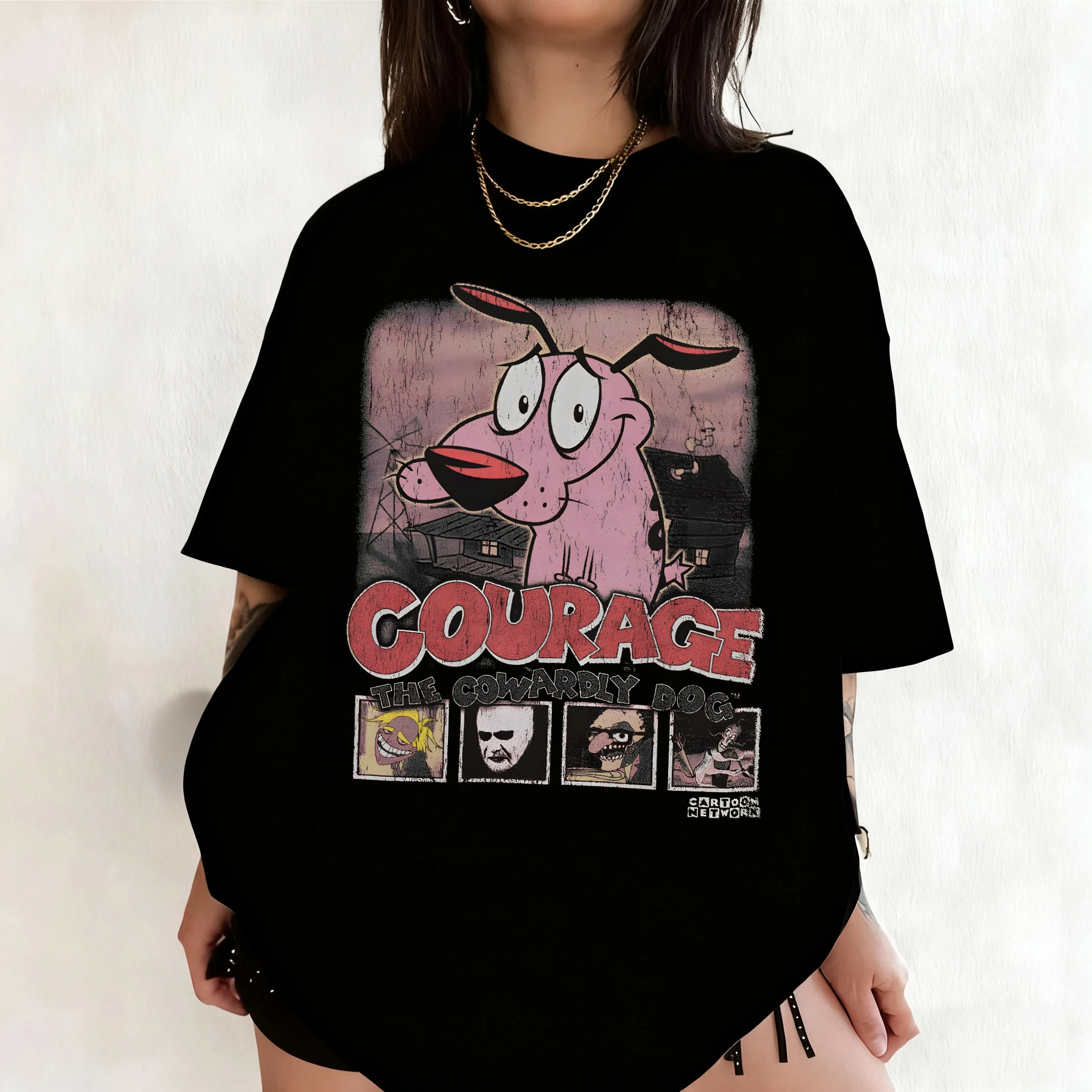 Summer Vintage Courage The Cow - Tee Graphic Print ulasan dan harga