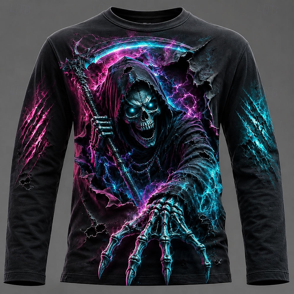 Halloween Men 3D Graphic Print - Tee Graphic Print ulasan dan harga