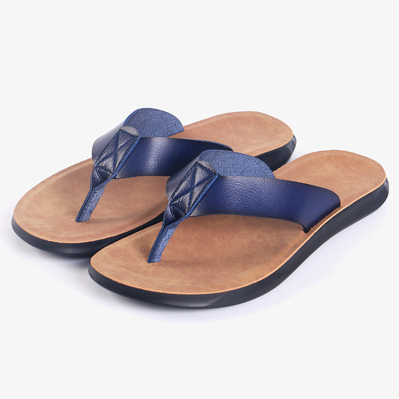 38-47 New Italian Leather Flip - Flip Flop Leather Men ulasan dan harga