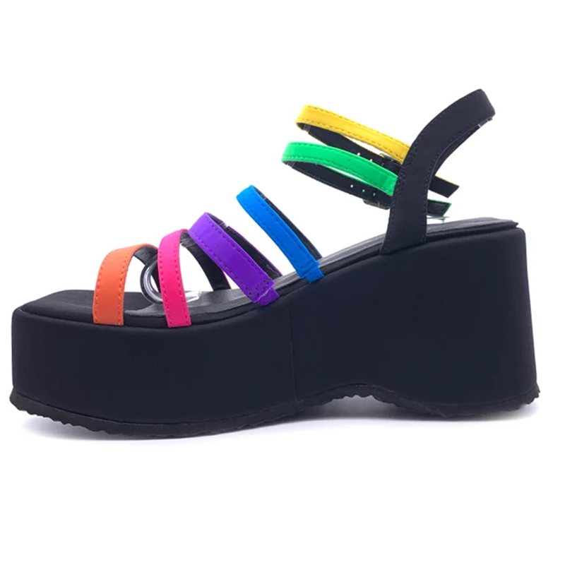 Narrow Band Mized Colors Sanda - Casual Sandal Leather ulasan dan harga