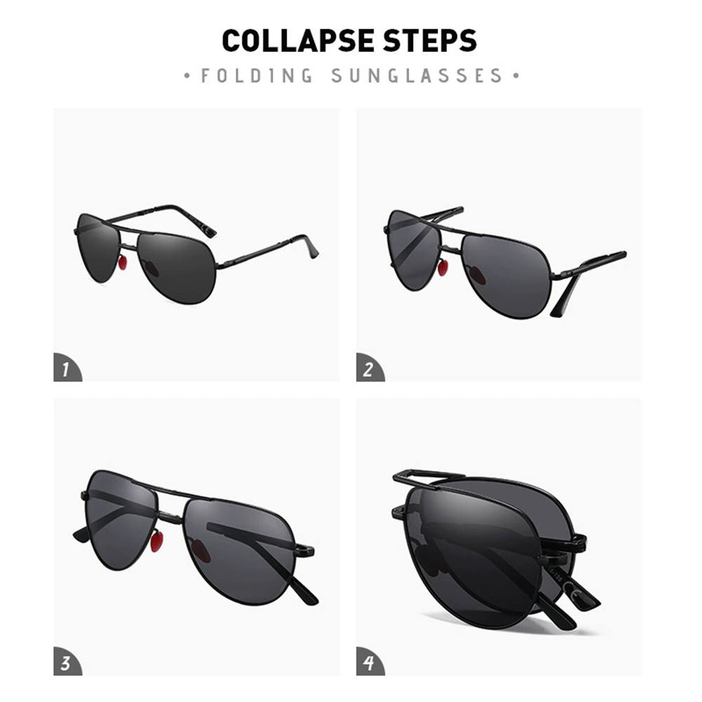 VIVIBEE Metal Pilot Black Fold - Sunglasses Aviator Polarized ulasan dan harga