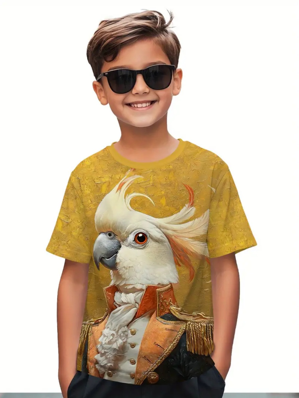 Kids' Tropical Macaw Parrots B - Tee Graphic Print ulasan dan harga