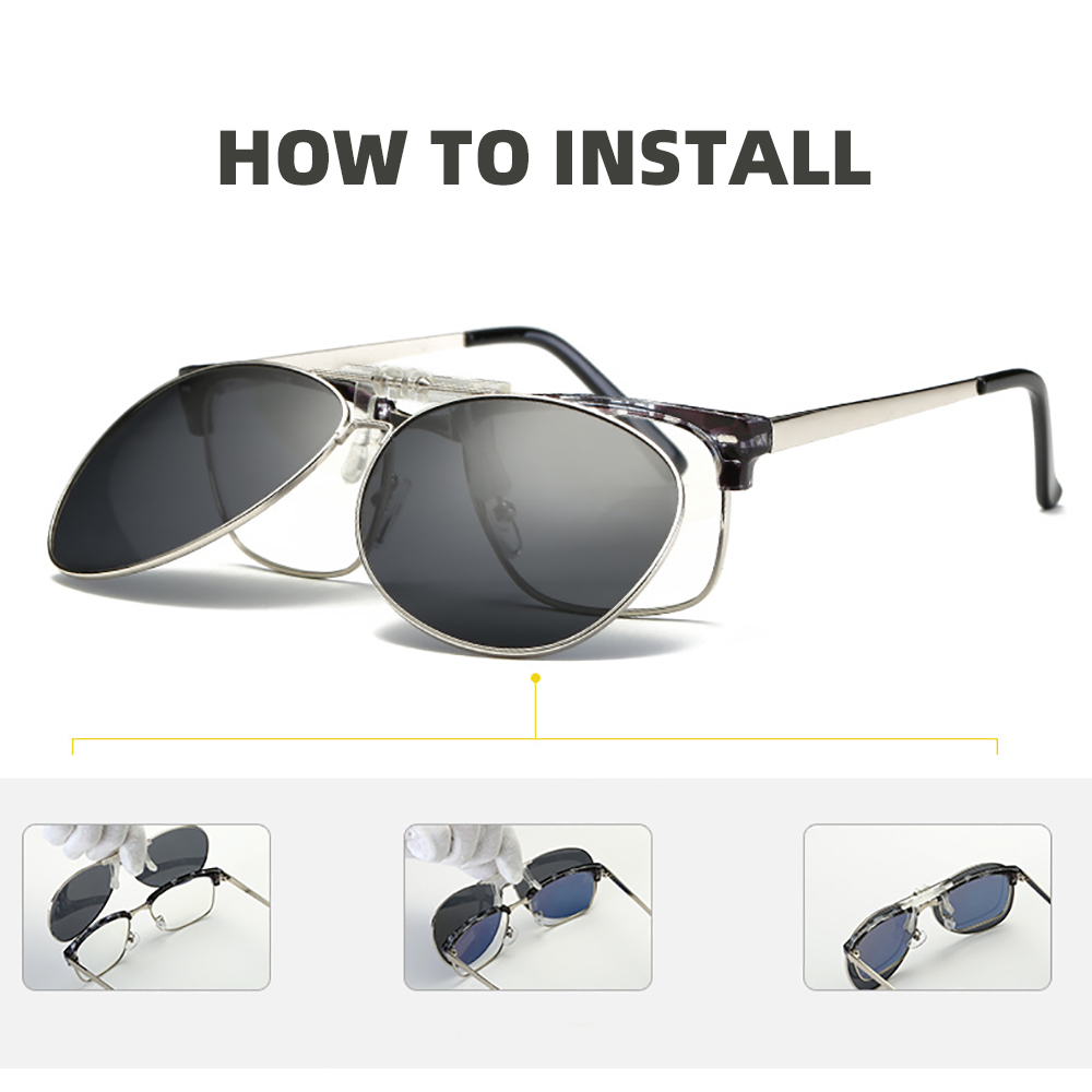 Oversized Pilot Clip on Sungla - Sunglasses Aviator Polarized ulasan dan harga