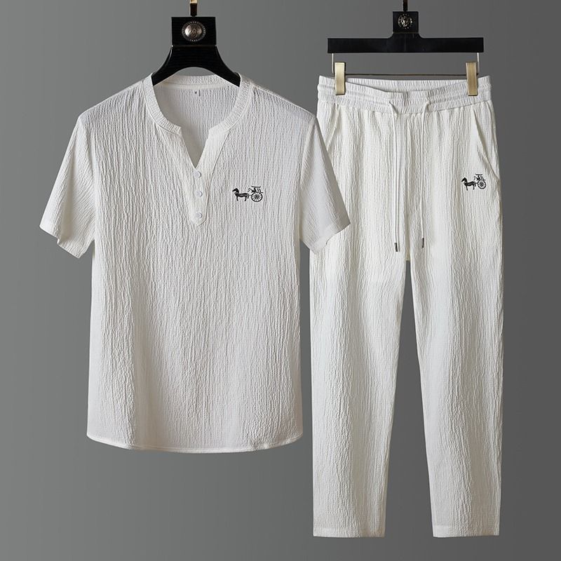 New Summer Fashion Trendy Line - Short Linen Drawstring ulasan dan harga