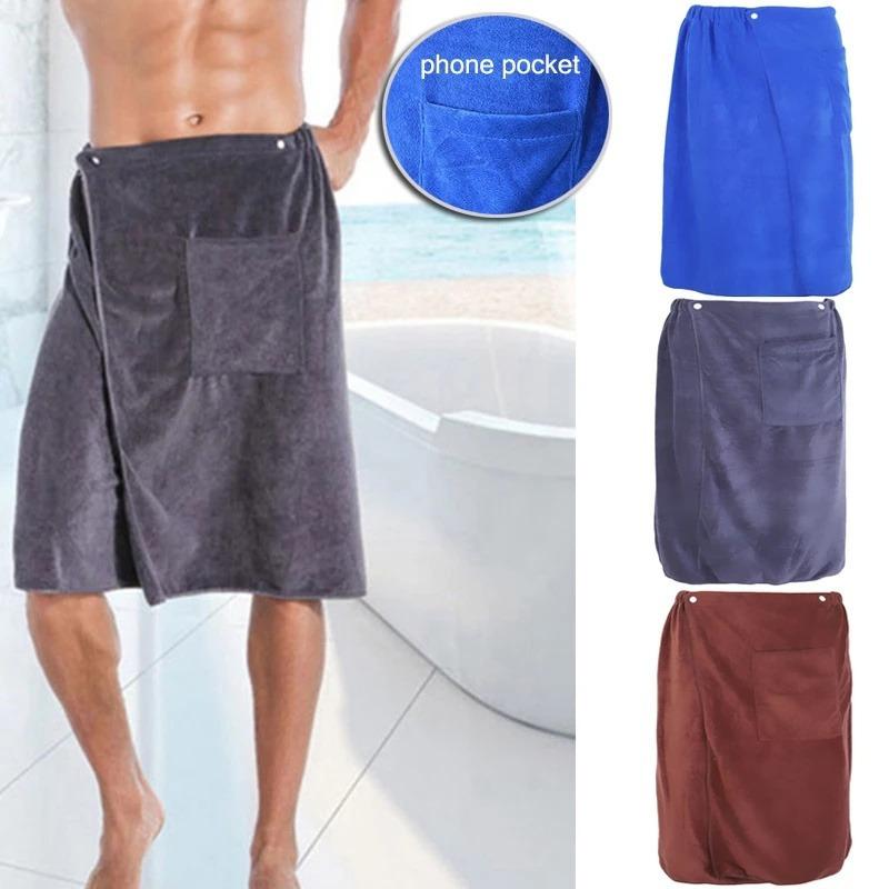 1Pc Men's Soft Polyester Bath  - Beach Towel Large ulasan dan harga