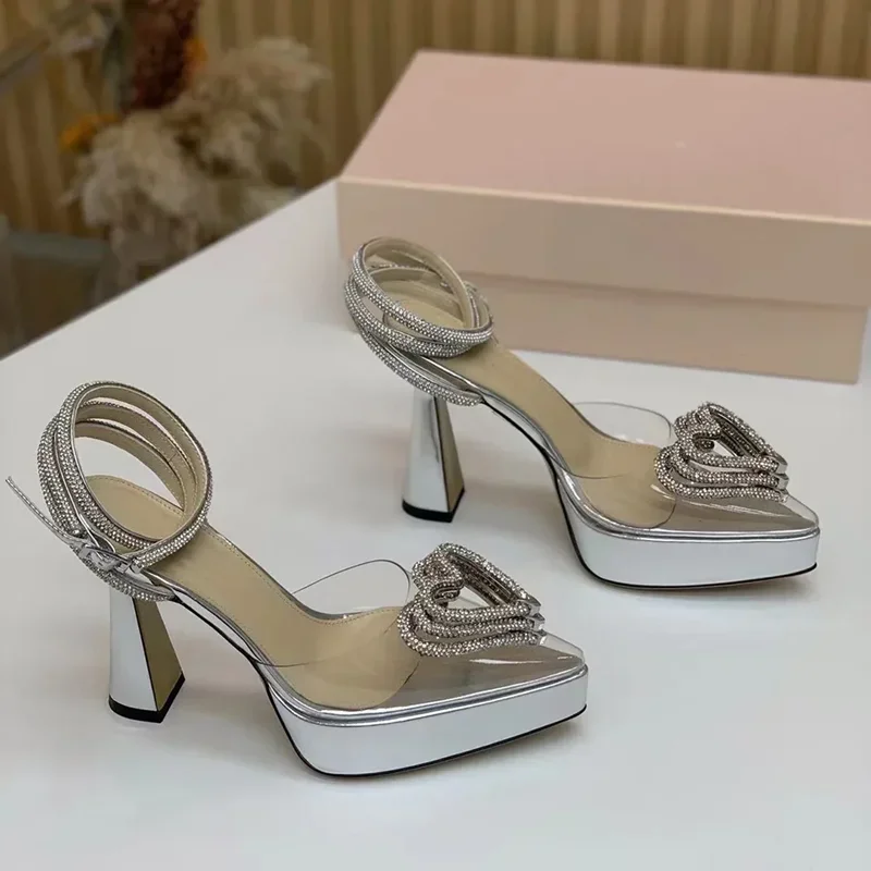 Platform Crystal Love Decorati - Casual Sandal Leather ulasan dan harga